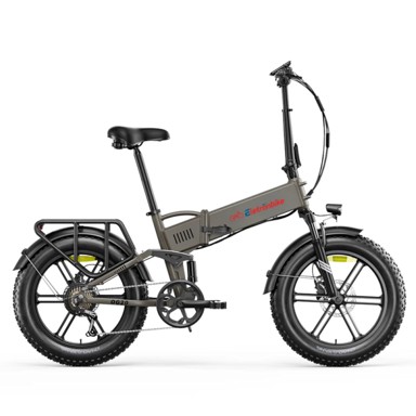 ELETRONBIKE OG20 Sklopivi električni bicikl s punom suspenzijom 20" FAT, 250 W, 48 V / 13 Ah, domet do 100 km, sivi
